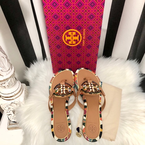 Tory Burch Miller Metal Logo Sandal🧡 - Picture 2 of 12
